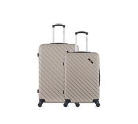 Ensemble de 2 valise grand format et valise weekend cité - beige