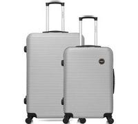 Ensemble de 2 valise grand format et valise weekend london - gris