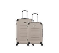 Ensemble de 2 valise grand format et valise weekend opera - beige