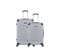 Ensemble de 2 valise grand format et valise weekend opera - gris