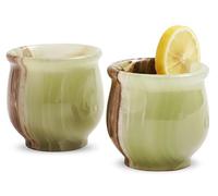 Ensemble de 2 verres à vin en marbre de Radicaln faits à la main, idéal pour le verre à Champagne et la tequila Shot - Convient aux petits rassemblements et aux décorations de cuisine GREENSHOTS