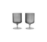 Ensemble de 2 Verres à Vin Ripple Fumé