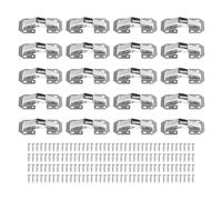 Ensemble de 20 Charnières de Porte Type Pont 4 Pouces, Sans Trou et Fixation par Vis, Charnière Silencieuse pour Porte Intérieure et Extérieure