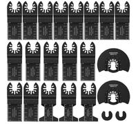 Ensemble de 20 lames universelles pour scie oscillante,Accessoires à dégagement rapide compatibles avec Fein Multimaster, Bosch, Dew