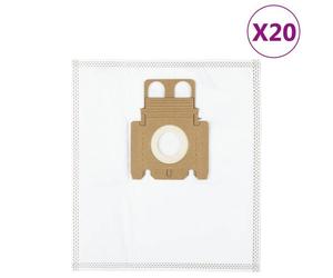 Ensemble de 20 Sacs D'aspirateur pour Miele - vidaXL - tissu - blanc - 25 x 23 cm@mxc87p