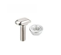 Ensemble de 20 vis et écrous à embase for profilés en aluminium à rainure en T - Accessoires industriels for profilés en aluminium(M8x20-10set)