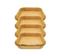 Fackelmann Moules en papier pour air fryer – 200 pièces carrés 20 cm