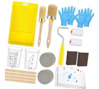 Ensemble de 21 pièces de rénovation de meubles avec rouleaux en mousse haute densité, éponges en polyester et cadre en métal