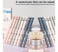 Ensemble de 21 pièces de stylos effaçables neutres avec motifs d'ours en peluche, recharges de stylos neutres noirs et bleus faciles à essuyer, articles de papeterie avec motifs animaux, fournitures d
