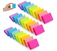 Ensemble de 24 blocs-notes adhésifs accrocheurs et brillants, 1, 5 x 2 pouces, blocs-notes adhésifs puissants, recyclés, pour murs, portes et moniteurs