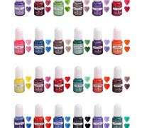 Ensemble de 24 couleurs de pastilles de colorant pour bougie de 5 ml, convenant à la goutte de cristal, aux moules en silicone, au plâtre et au ciment, colorant hydrosoluble pour bougie pour artisanat