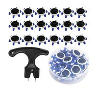 Ensemble de 24 Crampons Golf Comprenant des Noirs Rechange, Une clé et Un Outil for 6 mm diamètre, for Les Amateurs Chaussures Cricket Gazon(C)