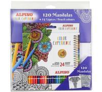 Ensemble de 24 crayons de couleur avec 120 livres Alpino Mandalas Multicolore TU