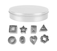 Ensemble De 24 Emporte-Pièces En Acier Inoxydable Avec Boîte De Rangement : Rond, Étoile, Fleur, Coeur, Carré, Rectangle, Triangle