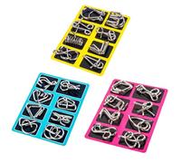 Ensemble de 24 Pièces de Puzzle en Métal, Jouets Éducatifs Intellectuels, Casse-têtes Cérébraux, Puzzles pour Adultes