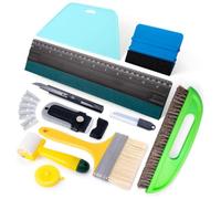 Ensemble de 24 pièces Outils pour papier peint Outils de Film pour Papier peint Kit de papier peint Avec brosse à encoller e