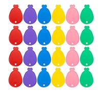 Ensemble de 24 Poids pour Ballons en Plastique - Accessoires Colorés à Usage Répété pour Fête d'Enfants - Poids en Forme de Bloc pour Hélium
