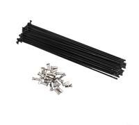 Ensemble de 24 rayons et tétons de vélo électrique en acier inoxydable 79-230 mm 12G/13G, kit de réparation de roue arrière pliable pour vélo électrique (12 g, argent, 79 mm)