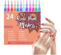 Ensemble de 24 stylos pour nail art nouveaux stylos vernis à ongles 2026 marqueurs pour nail art DIY stylos traceurs