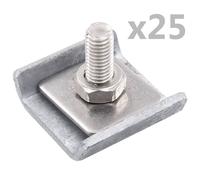 Ensemble de 25 connecteurs de tapis de grille Argenté