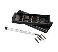 Ensemble de 25 embouts de tournevis multi-tailles, kit de tournevis de précision, outil universel de réparation en acier avec 24 embouts interchangeables et manche ergonomique pour