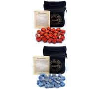 Ensemble de 25runes de l'ancien Futhark, dans une pochette en velours, pierre de guérison avec livret explicatif, pierres porte-bonheur pour la mythologie, les Vikings, l'ésotérisme et la méditation
