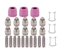 Ensemble de 26 buses de découpe plasma pour coupe-plasma SG55 AG60, kit de consommables avec électrodes et coupelles de blindage pour la fabrication et le soudage du métal