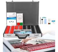 Ensemble de 266 lentilles d'essai optiques, kit d'optométrie, accessoires de protection oculaire, ouverture de 26 mm, avec étui en aluminium, lentilles d'essai optiques en plastique, pour ex