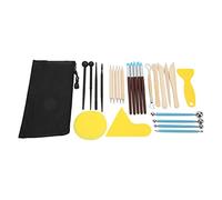 Ensemble de 27 Outils pour l’Argile, Outils Polyvalents de Sculpture sur poterie pour Le modelage de l’Argile polymère, kit de Gravure et de Polissage avec Sac de Rangement pour Le