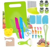 27 Pièces Couteau Enfant, Ustensiles Cuisine Enfant, Ensemble Couteaux Cuisine Pour Enfants, Kit Couteau sécurité de Cuisine pour Enfants pour Couper et Cuisiner des Fruits ou des Légumes