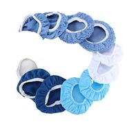 Ensemble de 28 bonnets tampons, tampons de polissage pour voiture et meubles, kit de bonnet 4 matériaux avec polaire, tissu éponge, polaire d'agneau, tissu non tissé, classe