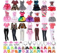 Ensemble de 28 vêtements et accessoires pour poupée, 3 robes, 3 vêtements tendance, 10 chaussures, 12 accessoires de bijoux, tenues d'été tendance pour filles, cadeaux d'anniversaire compatibles avec