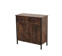 Ensemble de 3/4 pièces de style industriel avec meuble TV d'angle et petite table d'appoint rectangulaire, buffet multifonction pour salon, chambre à coucher, couloir (buffet simple à deux portes et