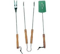 Accessoires pour barbecue - Mastergrill - Ensemble de 3 - Acier chromé et bois