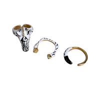 Ensemble de 3 bagues réglables à rayures zèbres vintage, bijoux tendance, accessoires de doigt pour femmes et filles, bagues de costume polyvalentes