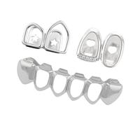 Ensemble de 3 bijoux de corps anti-corrosion à double architecture creuse portable en laiton doré et argent, One Size, Comme décrit, Produit conforme à la description.