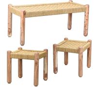 Ensemble De 3 Boho Style 2 Tabourets Banc Josue
