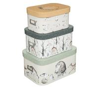 ENSEMBLE DE 3 BOÎTES à motif forêt POUR ENFANTS