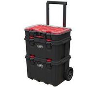 KETER 250927 Stack n Roll Boîte à outils vide noir