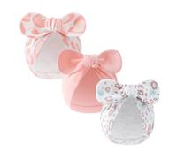 Ensemble de 3 bonnets pour bébé confortables avec nœud papillon pour nouveau-nés en coton pour fœtus, couvre-chef pour bébé de 0 à 3 mois, Set 1, Taille unique