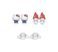 Ensemble de 3 Boucles d’Oreilles Hello Kitty & Friends