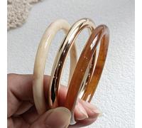 Ensemble de 3 bracelets vintage élégants et exagérés en acrylique avec bracelets CCB dorés pour femmes (Veuillez confirmer si le matériau et la taille vous conviennent avant l'achat) Taille UniquePMMA
