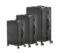 Ensemble de 3 chariots portables en ABS de base, 20", 24", 28", 4 roues universelles, avec poignée télescopique et serrure Introduction:Vous recherchez toujours un chariot capable de transporter de lo