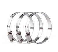 Ensemble de 3 colliers de serrage réglables en acier inoxydable - Collier de serrage à vis sans fin for conduite de carburant for des connexions de tuyaux sécurisées(91-114mm)