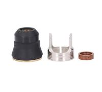 Ensemble de 3 consommables pour torche à plasma Capuchon de protection d'électrode Guide d'entretoise Anneau de tourbillon Laiton durable Alliage de zinc Acier inoxydable