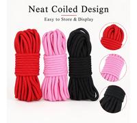 Ensemble de 3 couleurs de corde tressée souple, corde épaisse polyvalente, convient pour les loisirs créatifs, la corde à linge, le rangement de la maison, la fixation de camping, les sports de plein 
