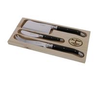 Ensemble de 3 couteaux à fromage jean dubost laguiole noir