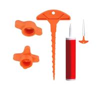 Ensemble De 3 Couvercles De Calfeutrage En Silicone Avec Déboucheur De Buse De Pistolet À Mastic, Capuchon Hermétique Réutilisable, Empêche Le Durcissement Et Le Colmatage Du Mastic, Outil De Construc