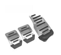 Ensemble de 3 Couvre-pédales universels antidérapants en Aluminium pour Transmission Manuelle, Accessoires Auto Pedali Rouges/Bleus/argentés