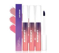 Ensemble de 3 crayons à lèvres peel-off, crayon à lèvres peel-off au fini mat, ensemble de rouges à lèvres liquides longue tenue waterproof, teinte pour lèvres hautement pigmentée lèvres non collant
